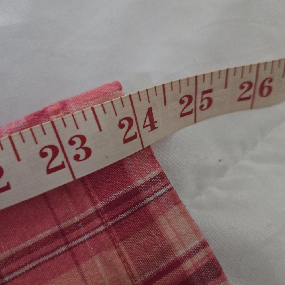 Vintage Women's Cherokee Pink & Orange Plaid Ankle Pants - Picture 9 of 9